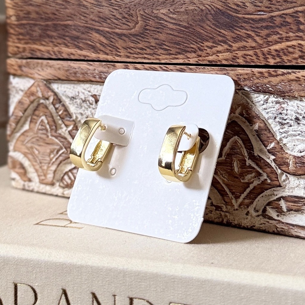 Shashi Rectangle Huggie Earrings